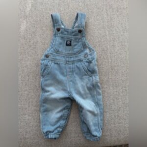 Baby Bgosh Full Length Stripped Denim Overalls